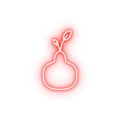 Poster - pear neon icon