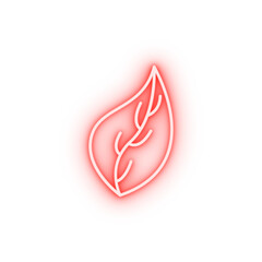 Poster - leaf neon icon