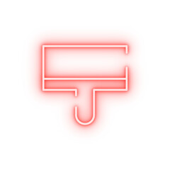 Poster - metal spatula neon icon