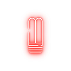 Poster - economical light bulb neon icon