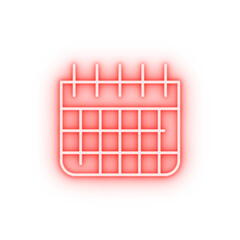 Poster - calendar neon icon