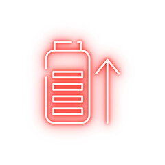 Poster - battery charge neon icon