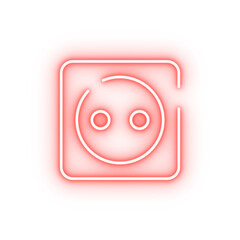 Poster - socket electricity neon icon