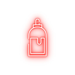 Poster - wood glue neon icon