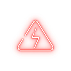 Fototapete - the sign dangerous neon icon