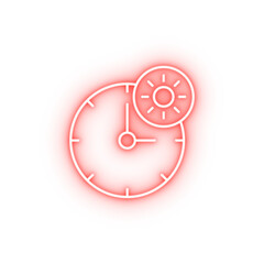 Poster - Summer time sun neon icon