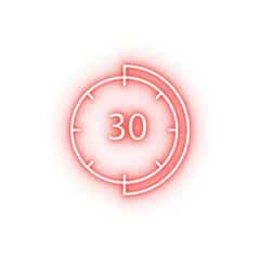 Poster - Half time clock neon icon