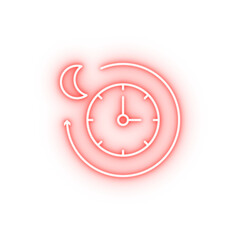 Poster - Moon time forward neon icon