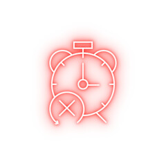 Poster - No alarm clock time neon icon