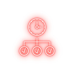 Poster - Time clock true neon icon