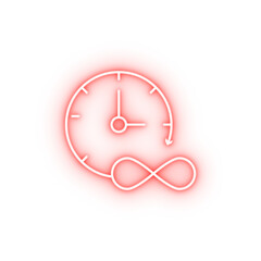 Poster - Infinite time clock neon icon