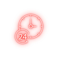 Poster - 24 hour forward time neon icon