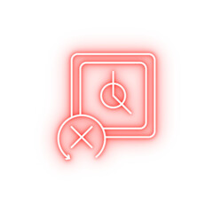 Poster - Stop time clock neon icon