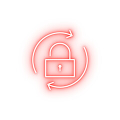 Poster - protection neon icon