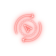 Poster - compass neon icon