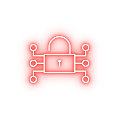 Poster - protection neon icon