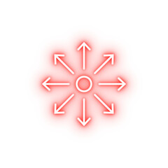 Poster - direction neon icon