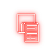 Poster - report neon icon