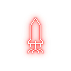 Poster - rocket neon icon