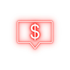 Poster - dollar communication neon icon