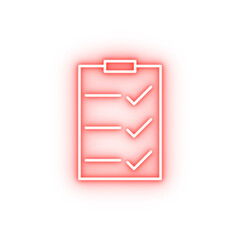 Poster - tasks neon icon