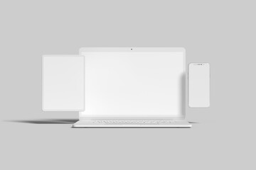 Wall Mural - Blank multi devices mockup