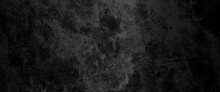 Scary  Black  Wall For Background, Dark Grunge Textured Black Concrete Wall Background, Black Horror Wall Background, Dark Slate Background Toned Classic Black Color, Old Textured Background. 