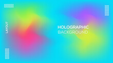 Multi Color Texture  Holographic Background Blur 4k Vector