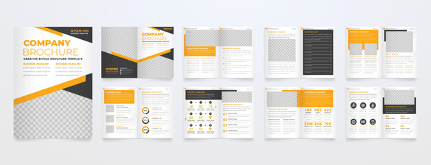 minimalist brochure template with modern concept and minimalist layout use for business profile and product catalog