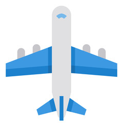 Wall Mural - plane flat icon