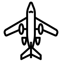 Wall Mural - plane  icon