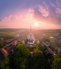 Aerial view of Buu Long Pagoda in Ho Chi Minh City. A beautiful buddhist temple hidden away in Ho Chi Minh City at Vietnam