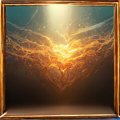 Wall Mural - heart shaped frame