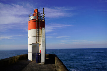 Wall Mural - Hossegor capbreton red white lighthouse on southwest ocean atlantic french coast