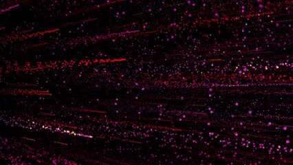Bright multi-colored particles fill the space with jets of energy and light. Shiny colorful abstract background for bright festive decoration