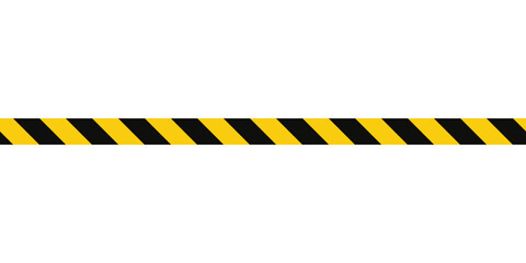 warning tape with yellow and black diagonal stripes. warn stop seamless line. yellow and black cauti