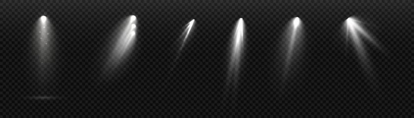 Poster - Scene lighting collection, translucent lighting effects. Bright lighting with spotlight.