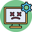 Programing error Vector icon which is suitable for commercial work and easily modify or edit it
