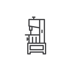 Poster - Bandsaw tool line icon