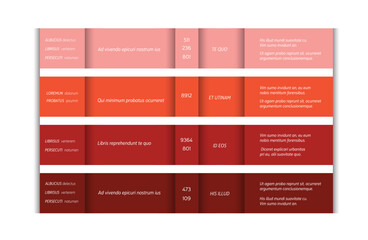 Price table, template, pricing banner, chart. Infographics element. Vector.