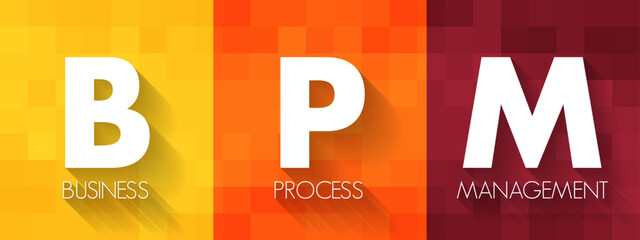 Poster - bpm business process management - discipline in which people use various methods to discover, model,