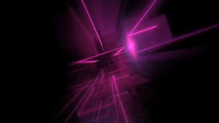 Poster - Luminous technological abstract background. Digital technologies, cloud computing, digital future. 3d illustration