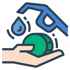 Sticker - fuel cost saving icon