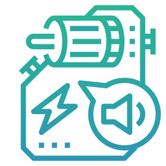 Sticker - reduced noise engine icon