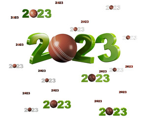 Wall Mural - Many Cricket ball 2023 Designs with many Balls on White