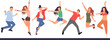 © zolotons - people jump on white background, isolated vector