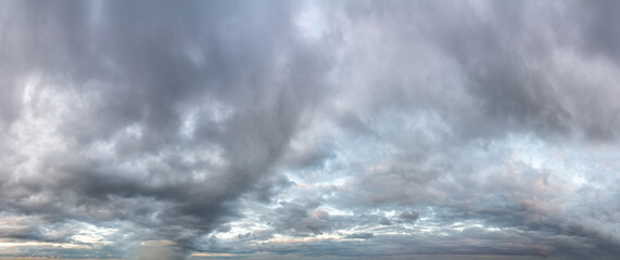 Wall Mural - fantastic soft thunderclouds, sky panorama