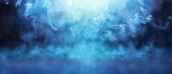 Wall Mural - blue smokey concept for celebration background, digital artwork, concept art