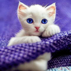 Sticker - Portrait of a baby kitten cat in a studio