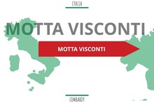 Motta Visconti: Illustration Mit Dem Namen Der Italienischen Stadt Motta Visconti